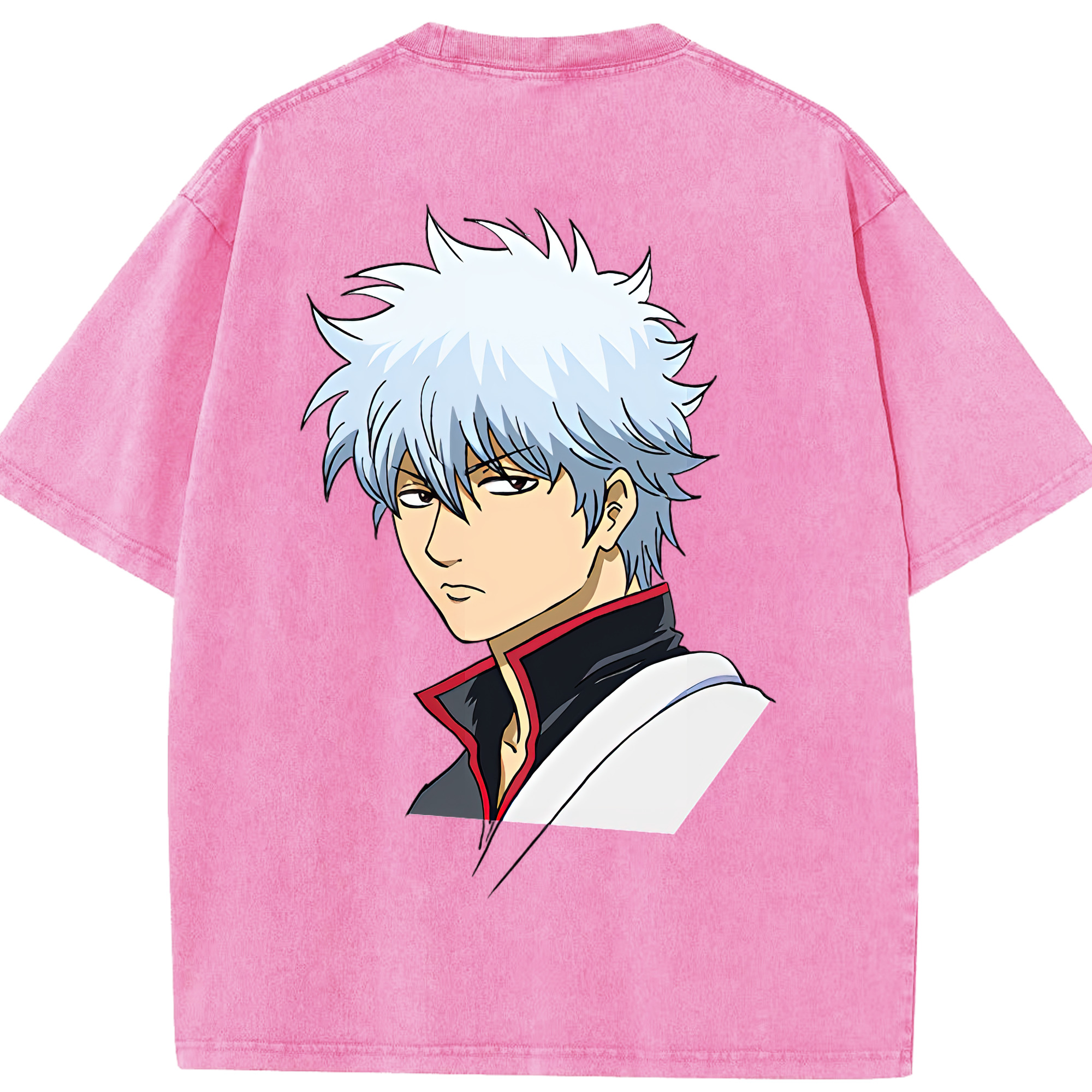 （画像用） ぎんたま 坂田銀時（さかたぎんとき） 神楽 志村新八（しむら しんぱち） GINTAMA Sakata Gintoki Kagura Shimura Shinpachi 綿100% ヴィンテージ風 半袖Tシャツ（背面プリント）